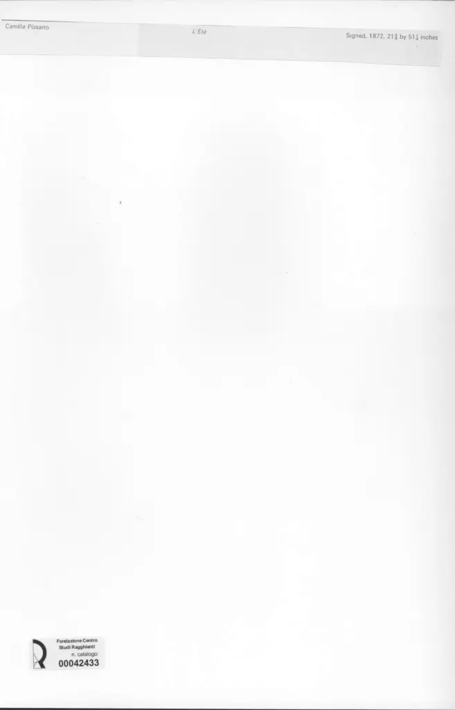 Anonimo , Pissarro, Camille - sec. XIX - L'Et&eacute; , retro