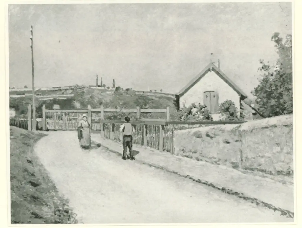 Anonimo , Pissarro, Camille - sec. XIX - La Barri&egrave;re du Chemin de Fer, au Patis pr&egrave;s de Pontoise , fronte
