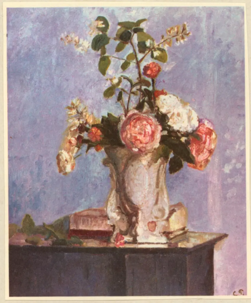 Anonimo , Pissarro, Camille - sec. XIX - Mazzo di rose , fronte