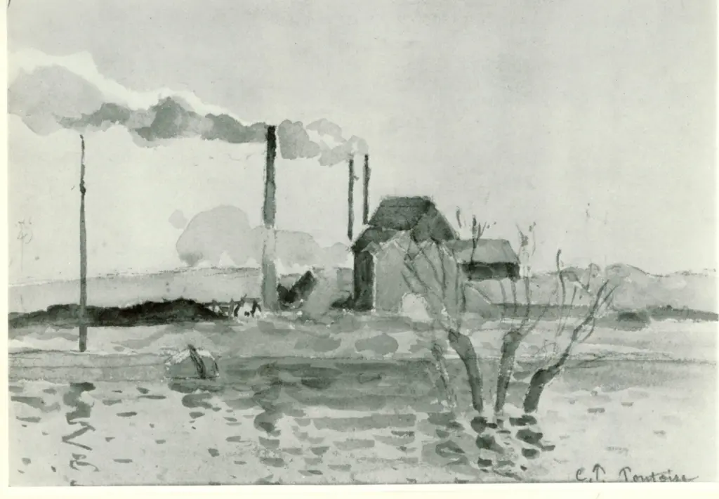 Anonimo , Pissarro, Camille - sec. XIX - La Crue de l'Oise, Pontoise , fronte