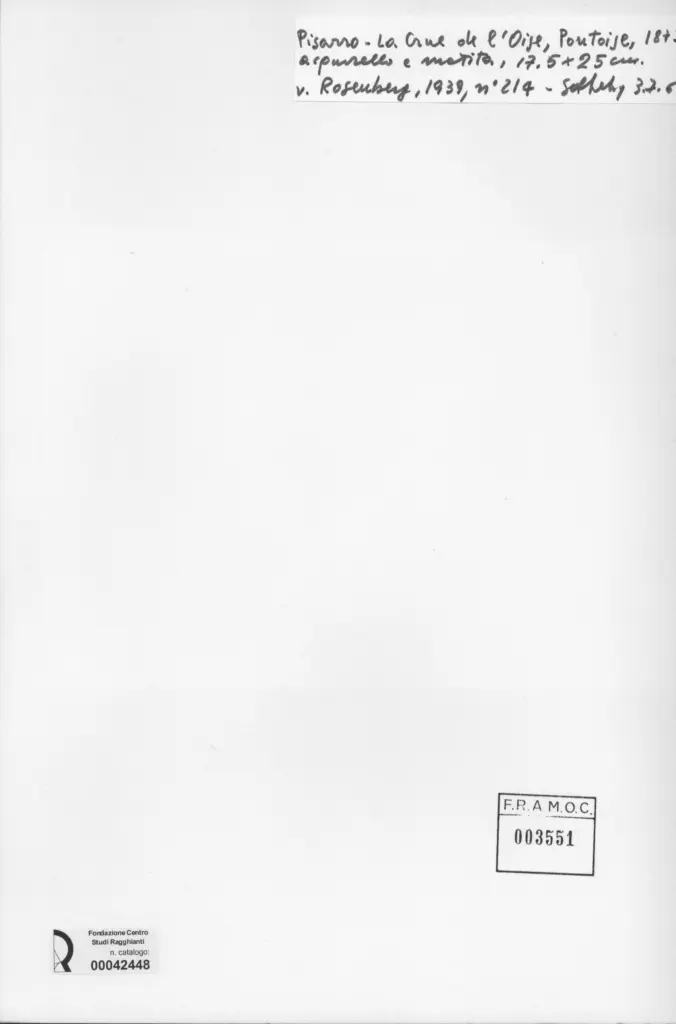 Anonimo , Pissarro, Camille - sec. XIX - La Crue de l'Oise, Pontoise , retro