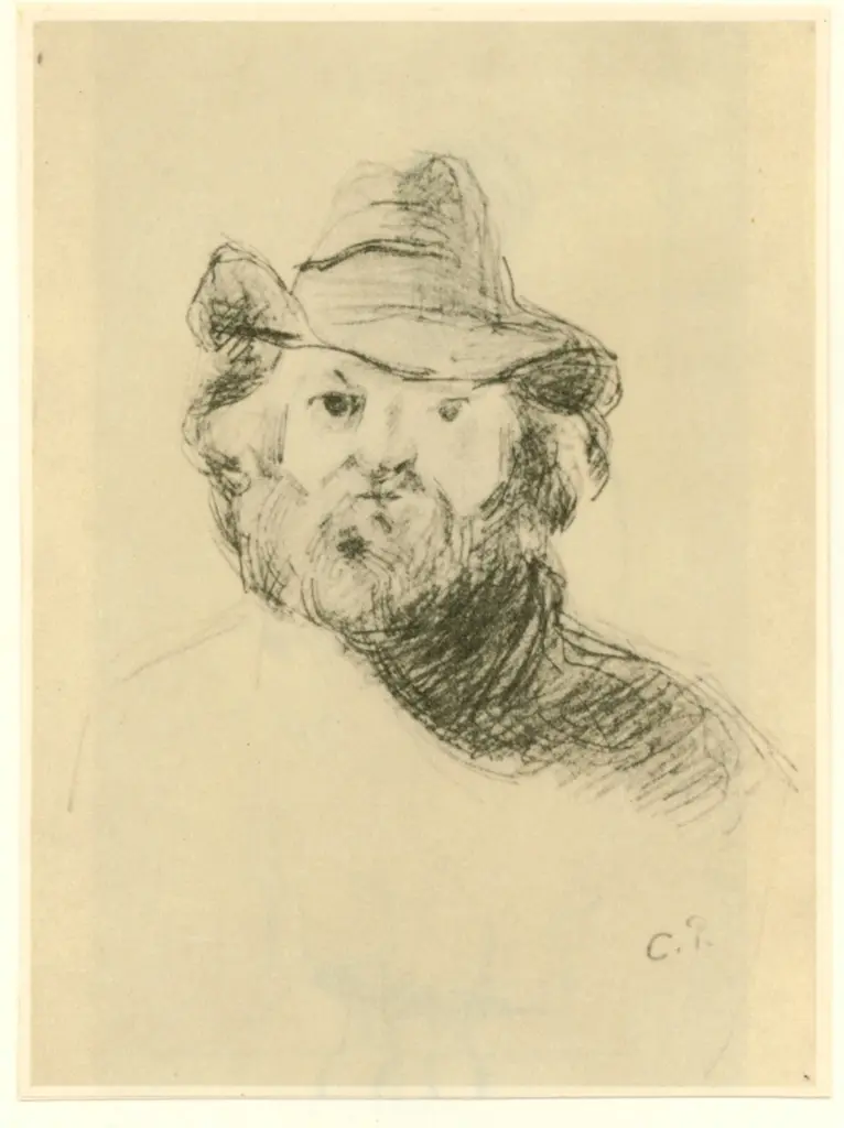 Anonimo , Pissarro, Camille - sec. XIX - Ritratto di C&eacute;zanne , fronte