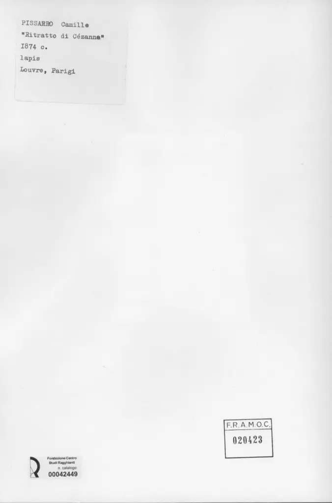 Anonimo , Pissarro, Camille - sec. XIX - Ritratto di C&eacute;zanne , retro