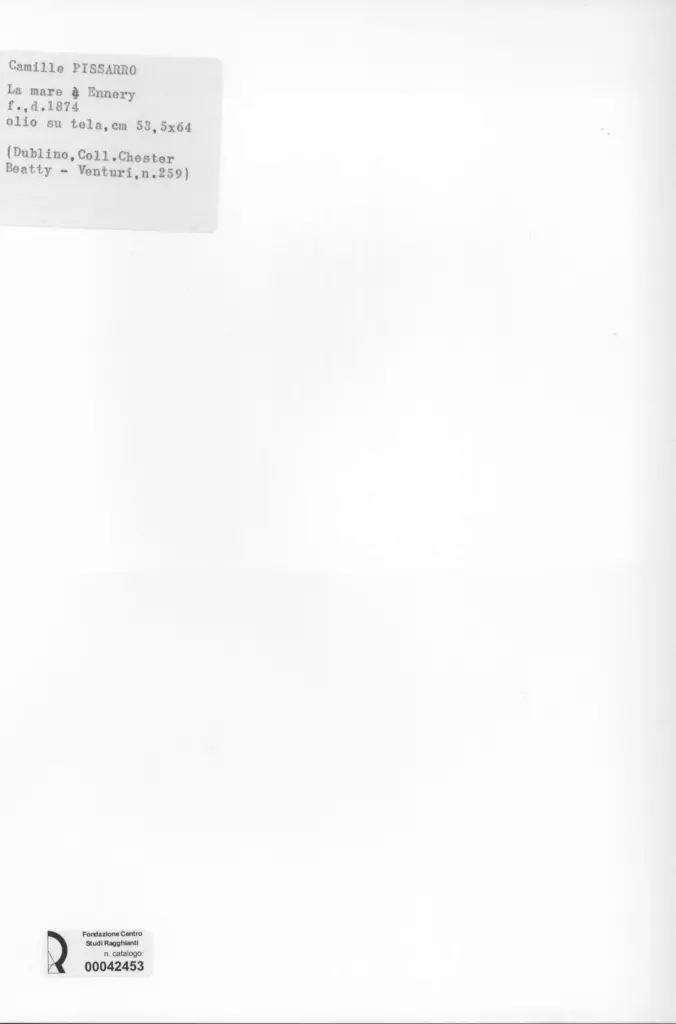 Anonimo , Pissarro, Camille; sec. XIX; , retro