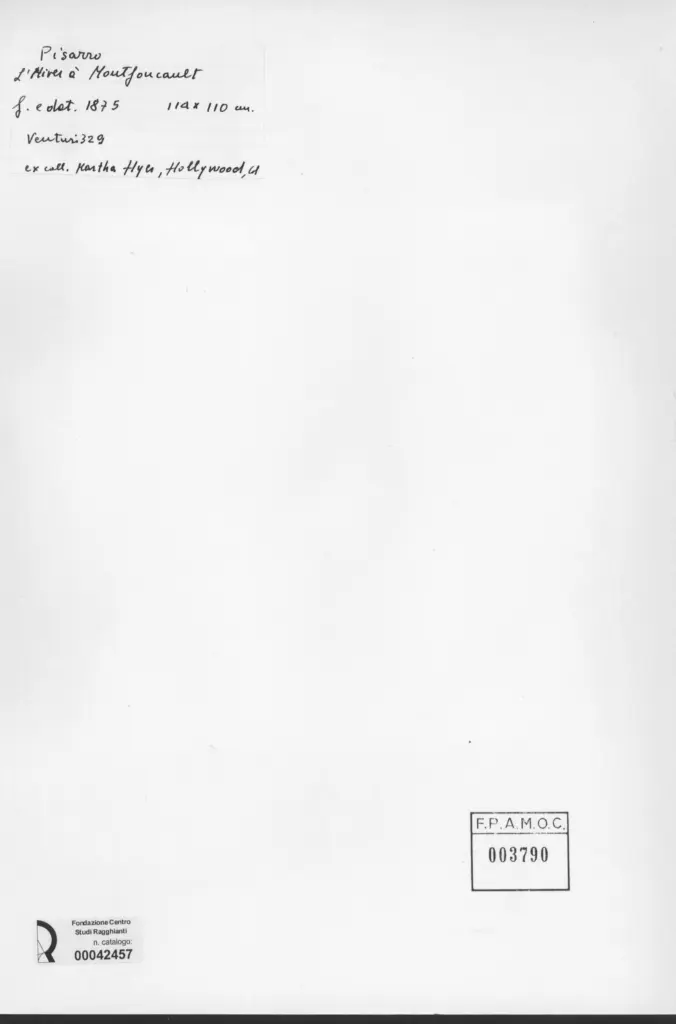 Anonimo , Pissarro, Camille - sec. XIX , retro