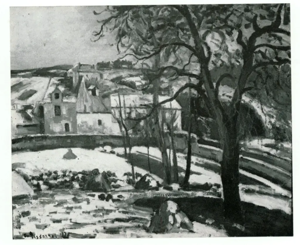 Anonimo , Pissarro, Camille - sec. XIX - Effet de Neige &agrave; l'Hermitage, Pontoise , fronte