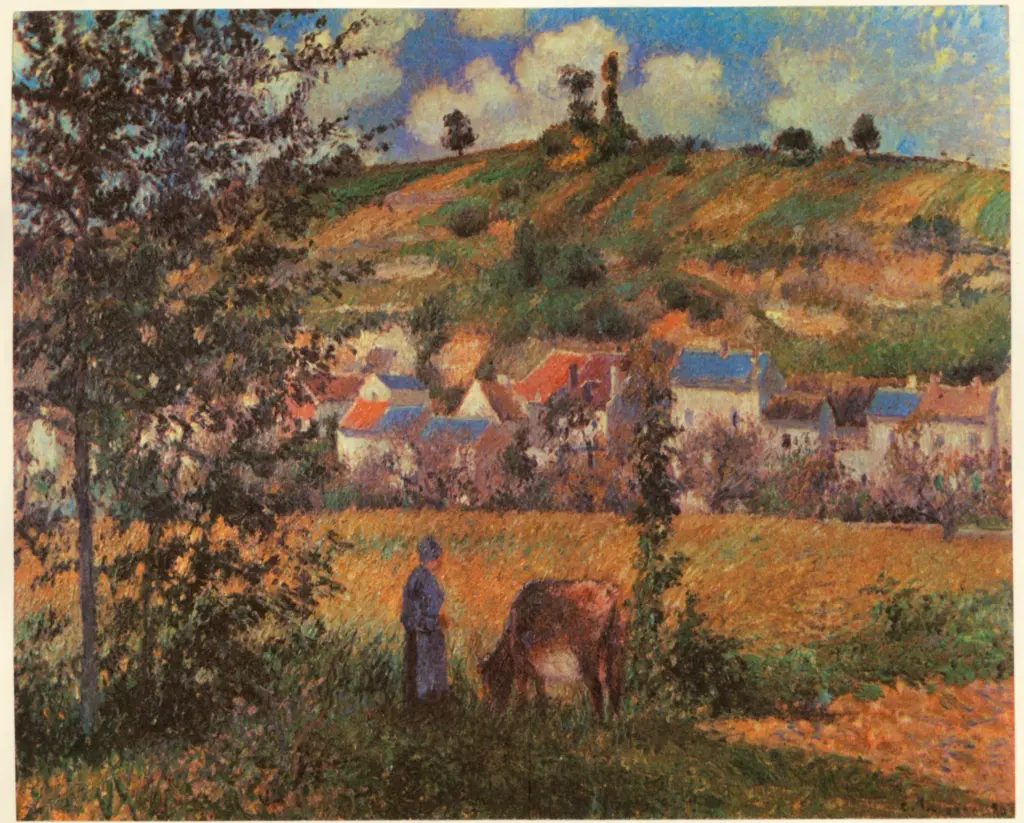Anonimo , Pissarro, Camille - sec. XIX - Paesaggio , fronte
