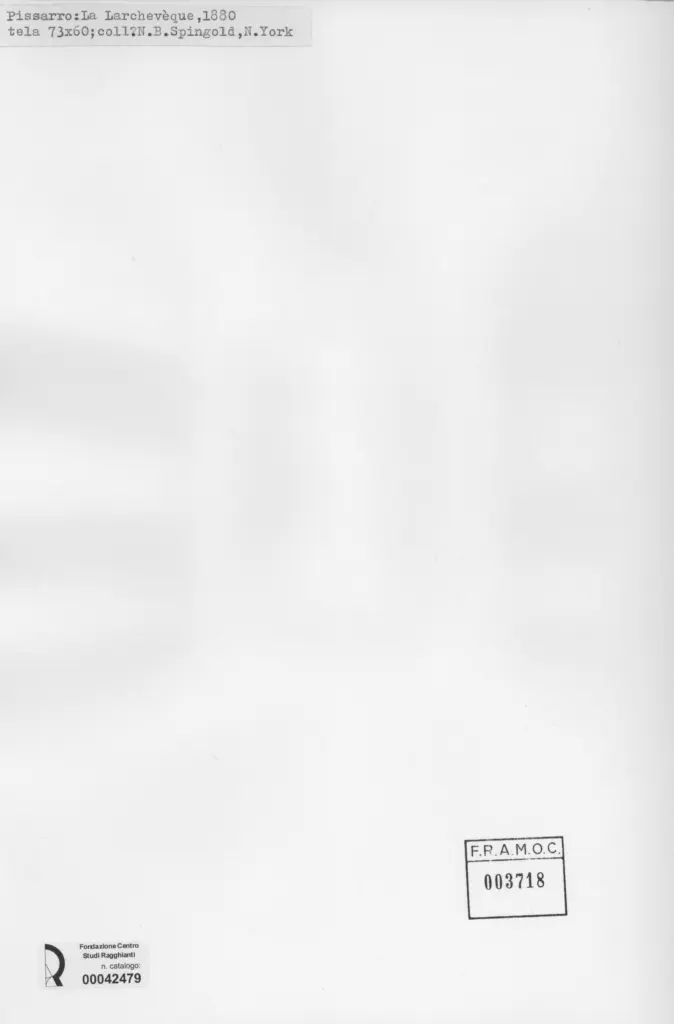 Anonimo , Pissarro, Camille - sec. XIX - La Larchev&egrave;que , retro