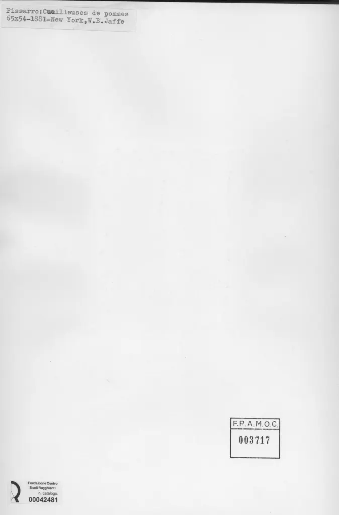 Anonimo , Pissarro, Camille - sec. XIX - Cueilleusseus de Pommes , retro