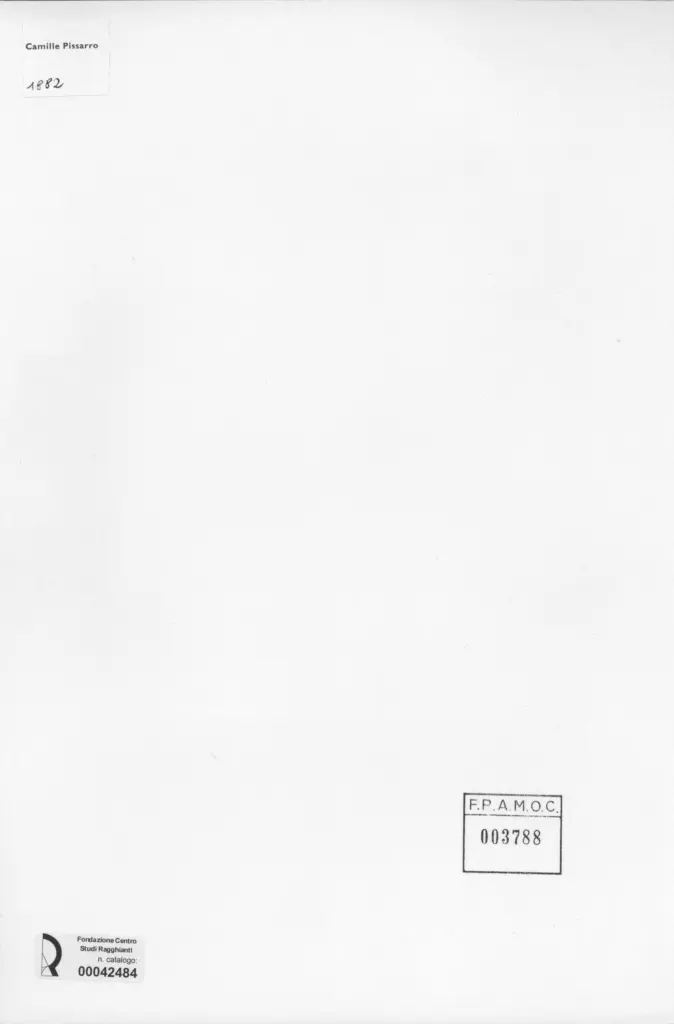 Anonimo , Pissarro, Camille - sec. XIX - Scena di vita in campagna , retro