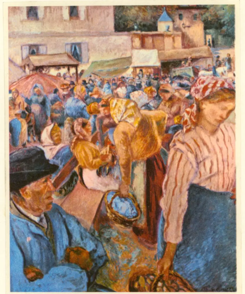 Anonimo , Pissarro, Camille - sec. XIX - March&eacute; &agrave; Pontoise , fronte