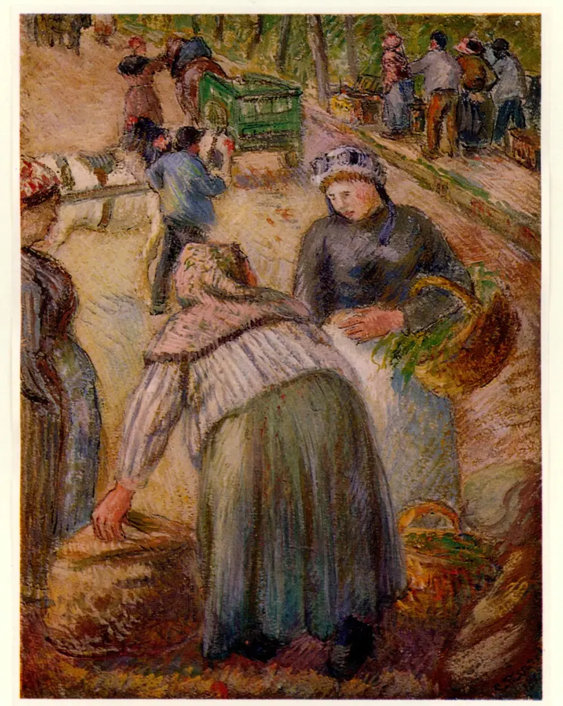 Anonimo , Pissarro, Camille - sec. XIX - March&eacute; aux Pommes de Terre, Boulevard des Foss&eacute;s, Pontoise , fronte