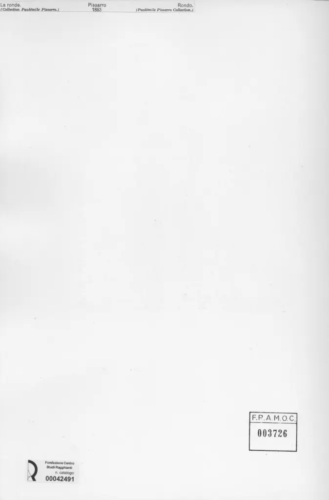 Anonimo , Pissarro, Camille - sec. XIX - La ronde , retro