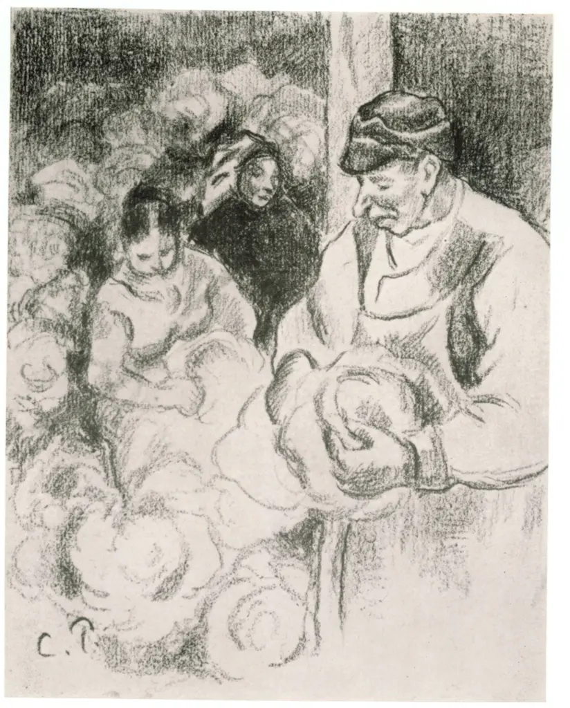 Anonimo , Pissarro, Camille - sec. XIX - Trieurs de choux , fronte