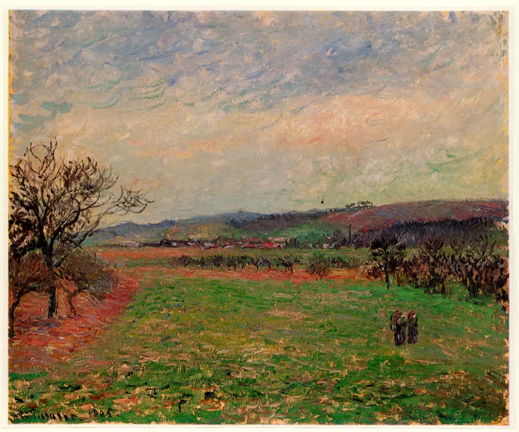 Anonimo , Pissarro, Camille - sec. XIX - Paesaggio di primavera , fronte