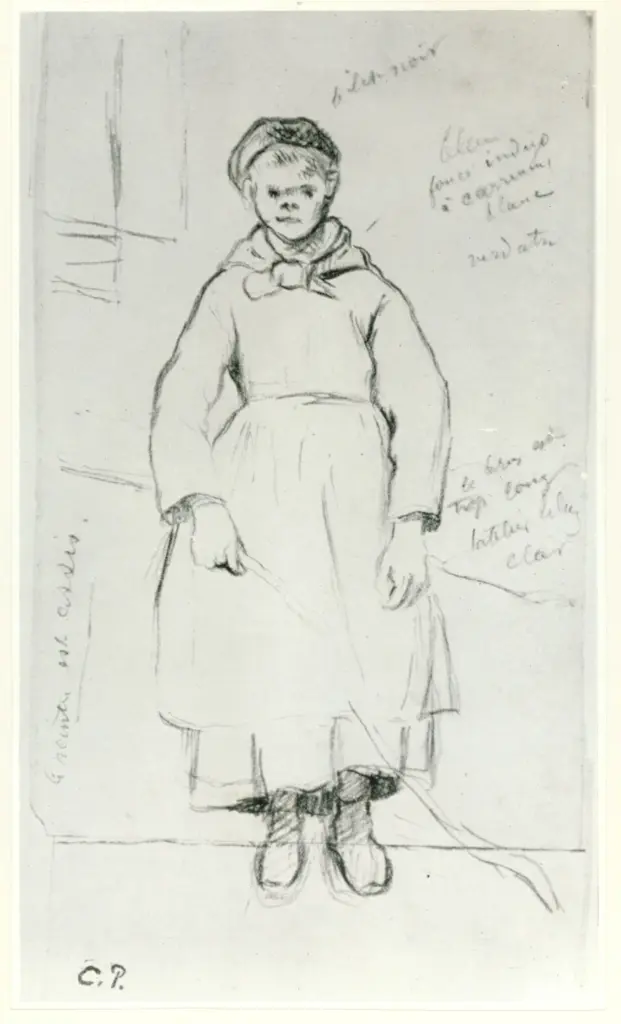 Anonimo , Pissarro, Camille - sec. XIX - Gardeuse D'oies , fronte