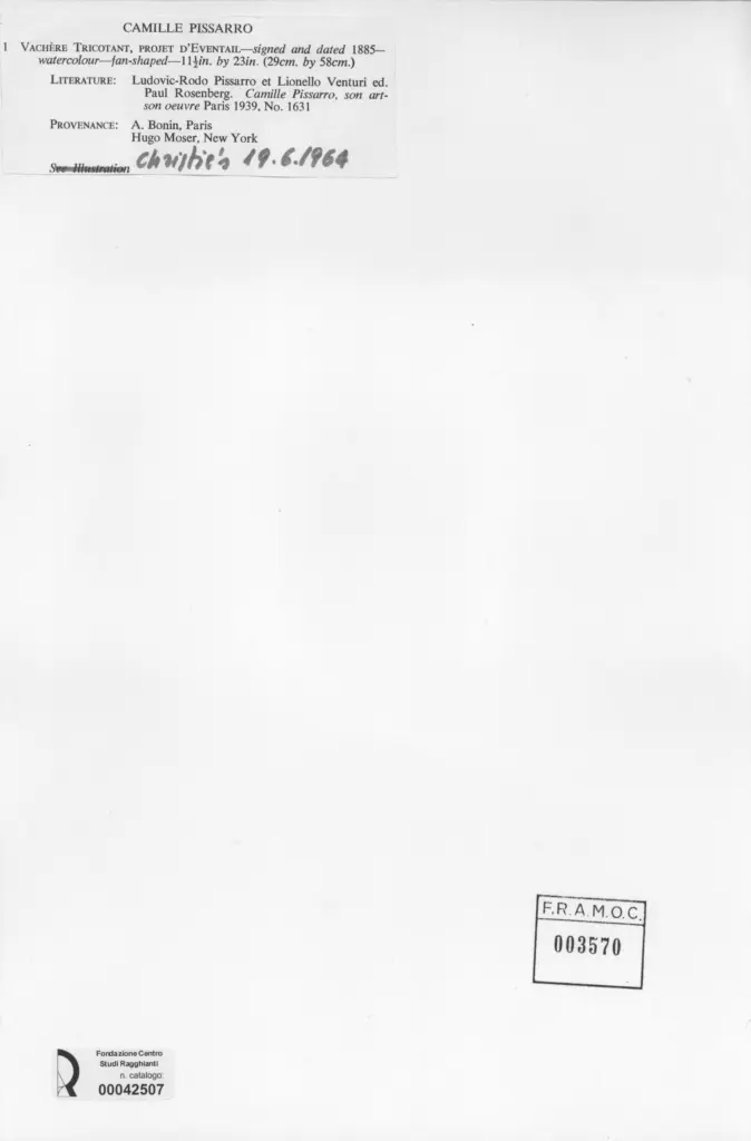 Anonimo , Pissarro, Camille sec. XIX , retro