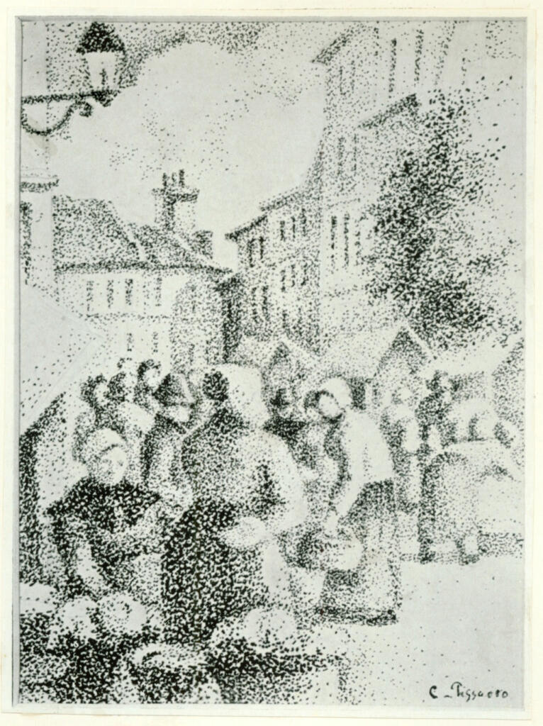 Anonimo , Pissarro, Camille - sec. XIX - Marché a Pontoise