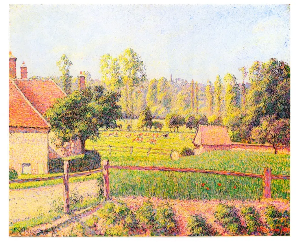 Anonimo , Pissarro, Camille - sec. XIX - Prairie &agrave; Eragny , fronte