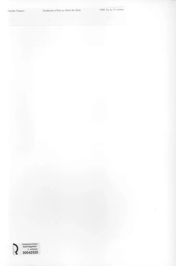 Anonimo , Pissarro, Camille - sec. XIX - Gardeuses d'oies au bord de l'Epte , retro
