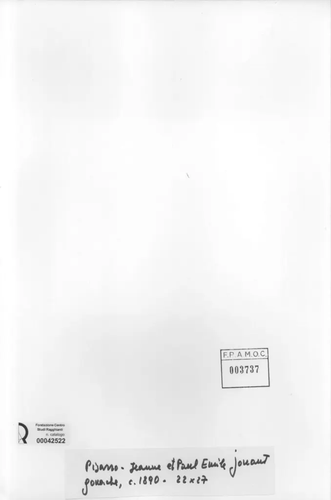 Anonimo , Pissarro, Camille - sec. XIX - Jeanne et Paul Emile jouant , retro