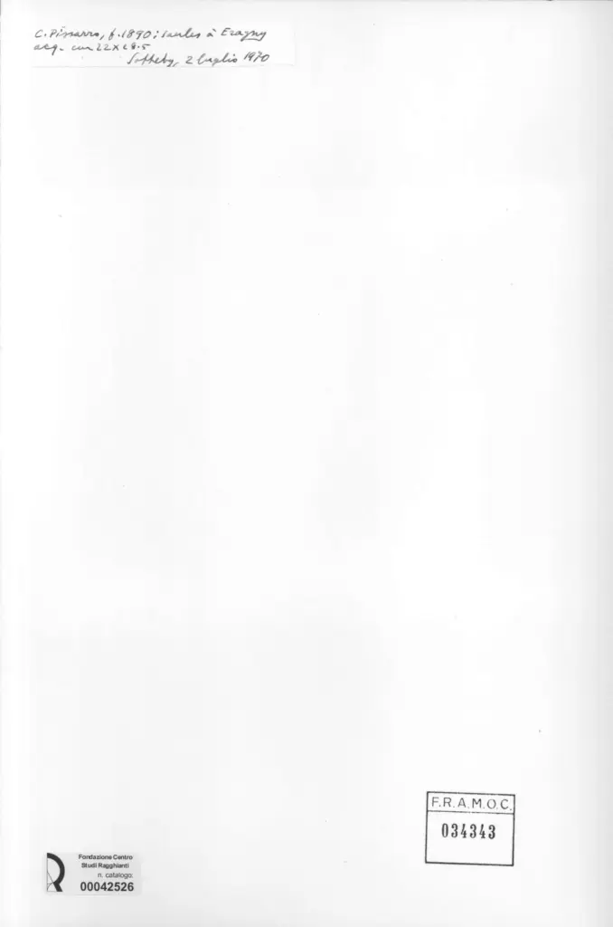 Anonimo , Pissarro, Camille - sec. XIX - Saules &agrave; Eragny , retro