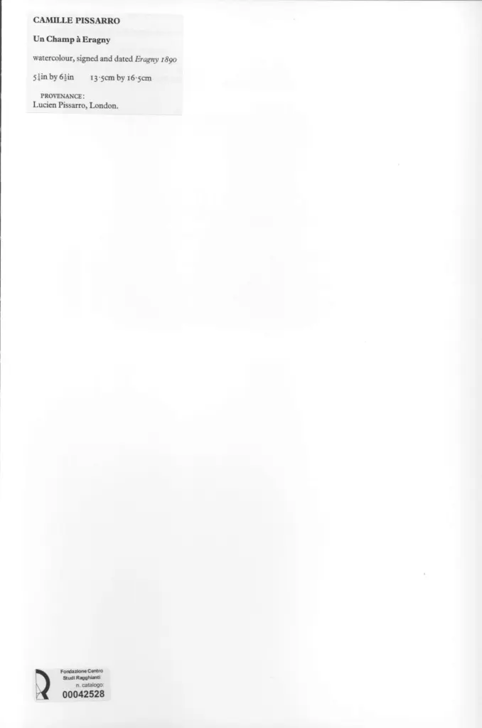 Anonimo , Pissarro, Camille - sec. XIX , retro