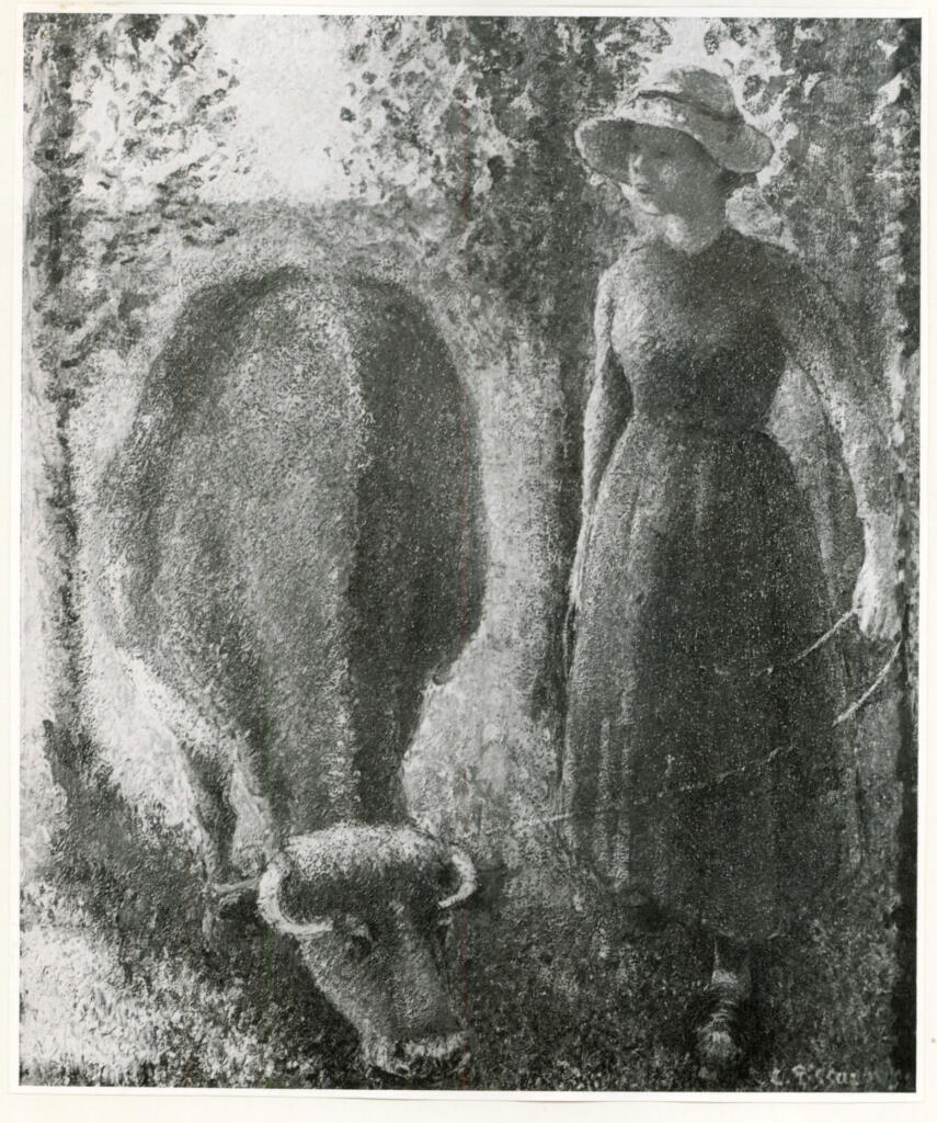 Anonimo , Pissarro, Camille - sec. XIX - La vachère , fronte