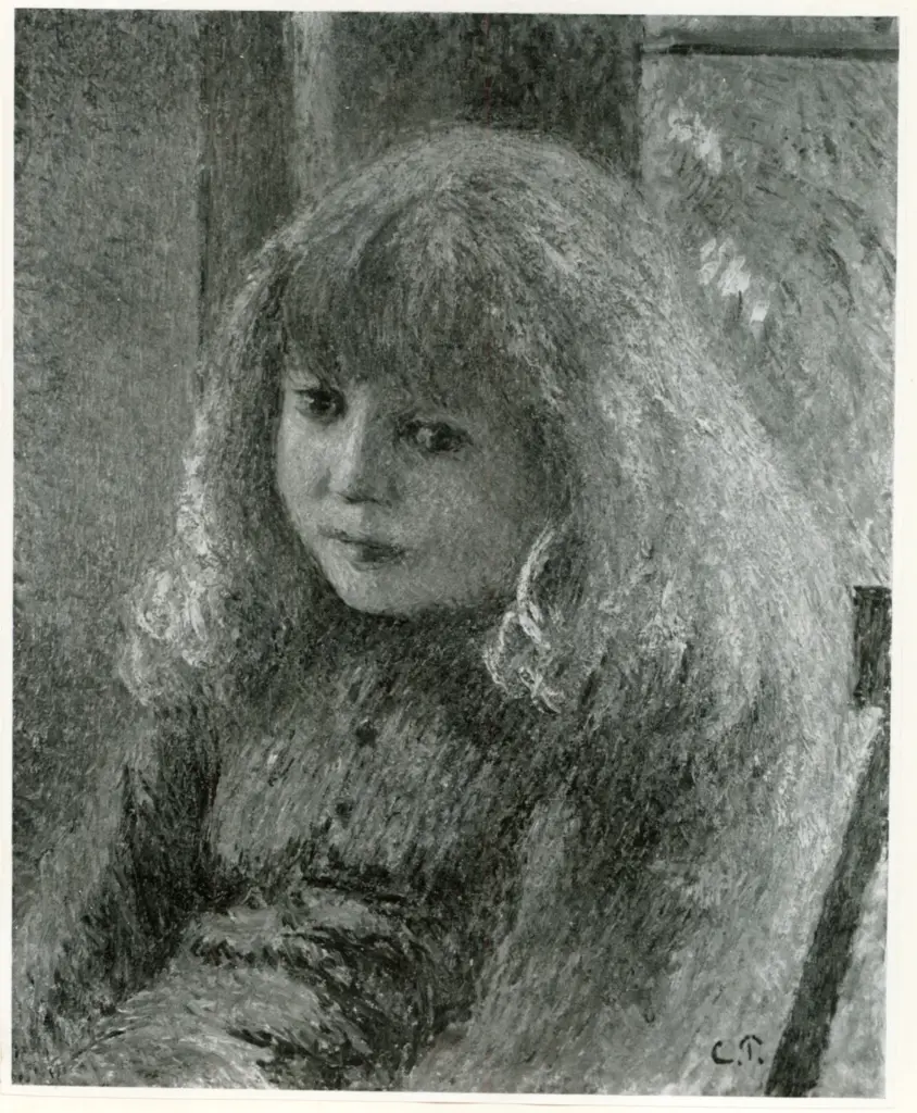 Anonimo , Pissarro, Camille - sec. XIX - Portrait de Paul&eacute;mile, seated by a window , fronte
