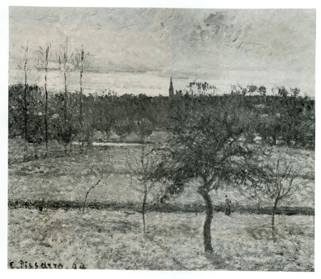 Anonimo , Pissarro, Camille - sec. XIX - Landscape at Eragny , fronte