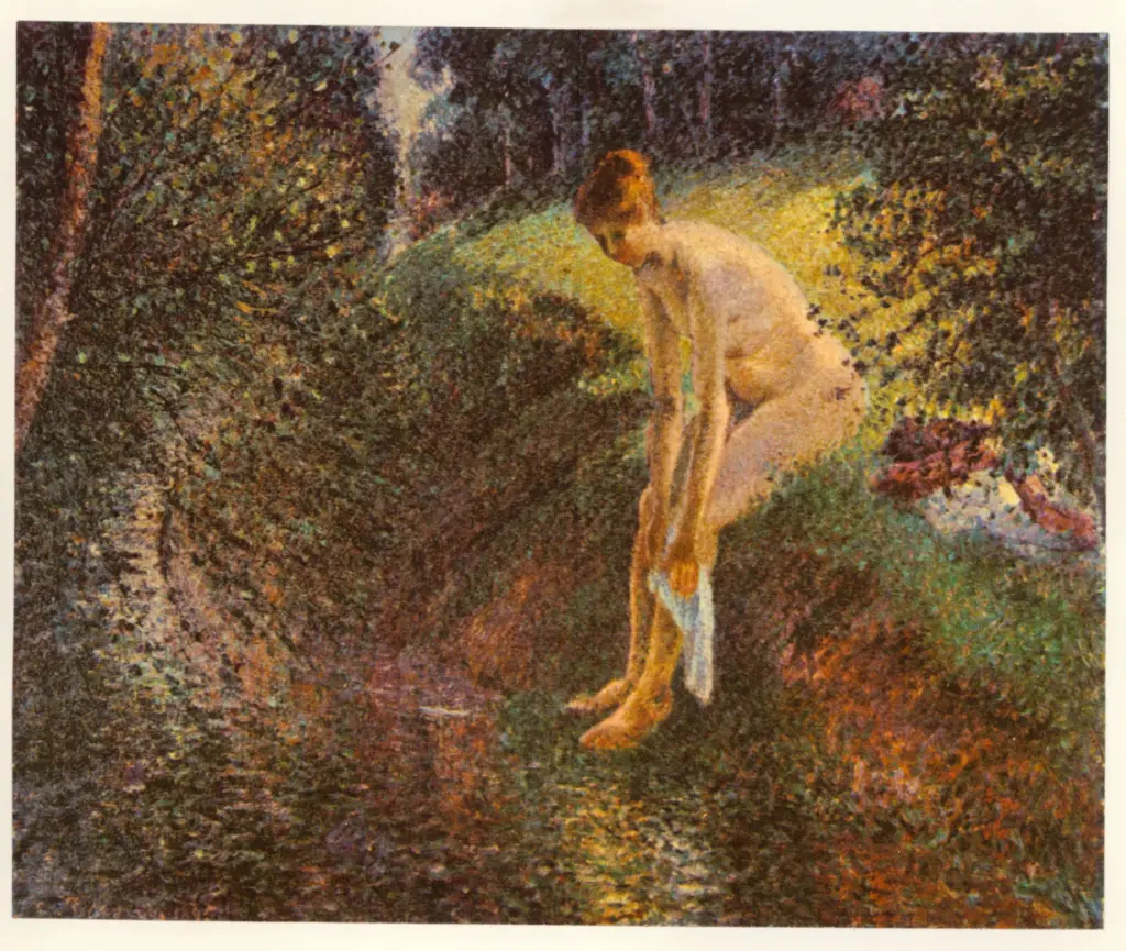 Anonimo , Pissarro, Camille - sec. XIX - Le bain dans le bois , fronte