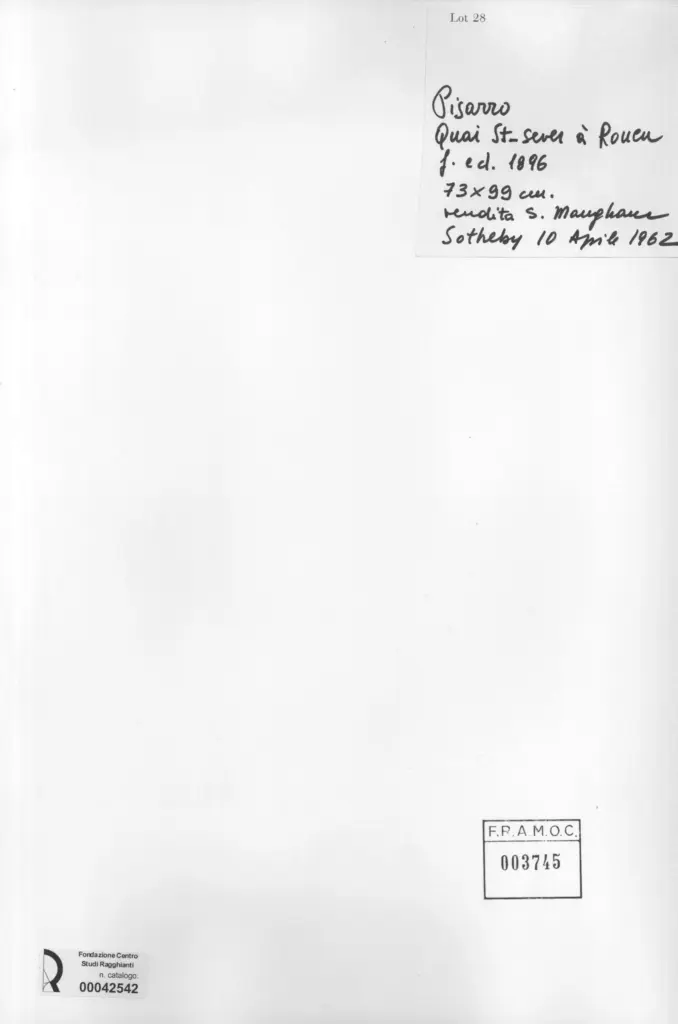 Anonimo , Pissarro, Camille - sec. XIX - Quai St-Sever &agrave; Rouen , retro