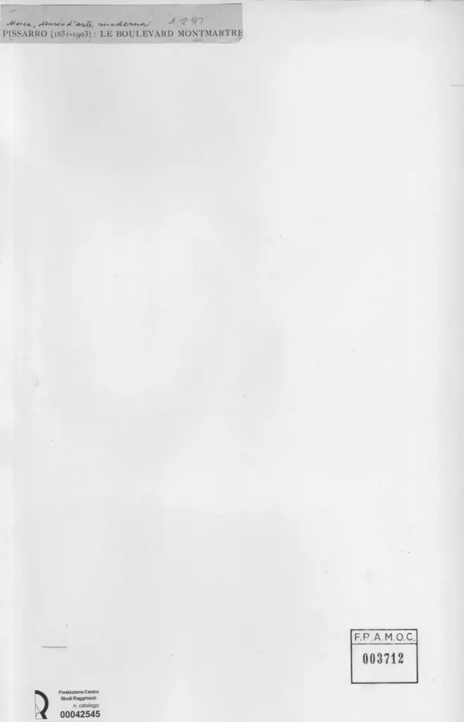 Anonimo , Pissarro, Camille - sec. XIX - Le Boulevard Montmartre , retro