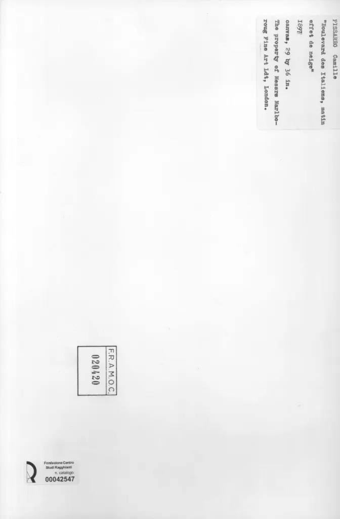 Anonimo , Pissarro, Camille - sec. XIX , retro