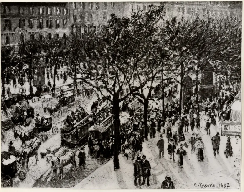 Anonimo , Pissarro, Camille - sec. XIX - Le Boulevard des Italiens, apr&egrave;s-midi , fronte