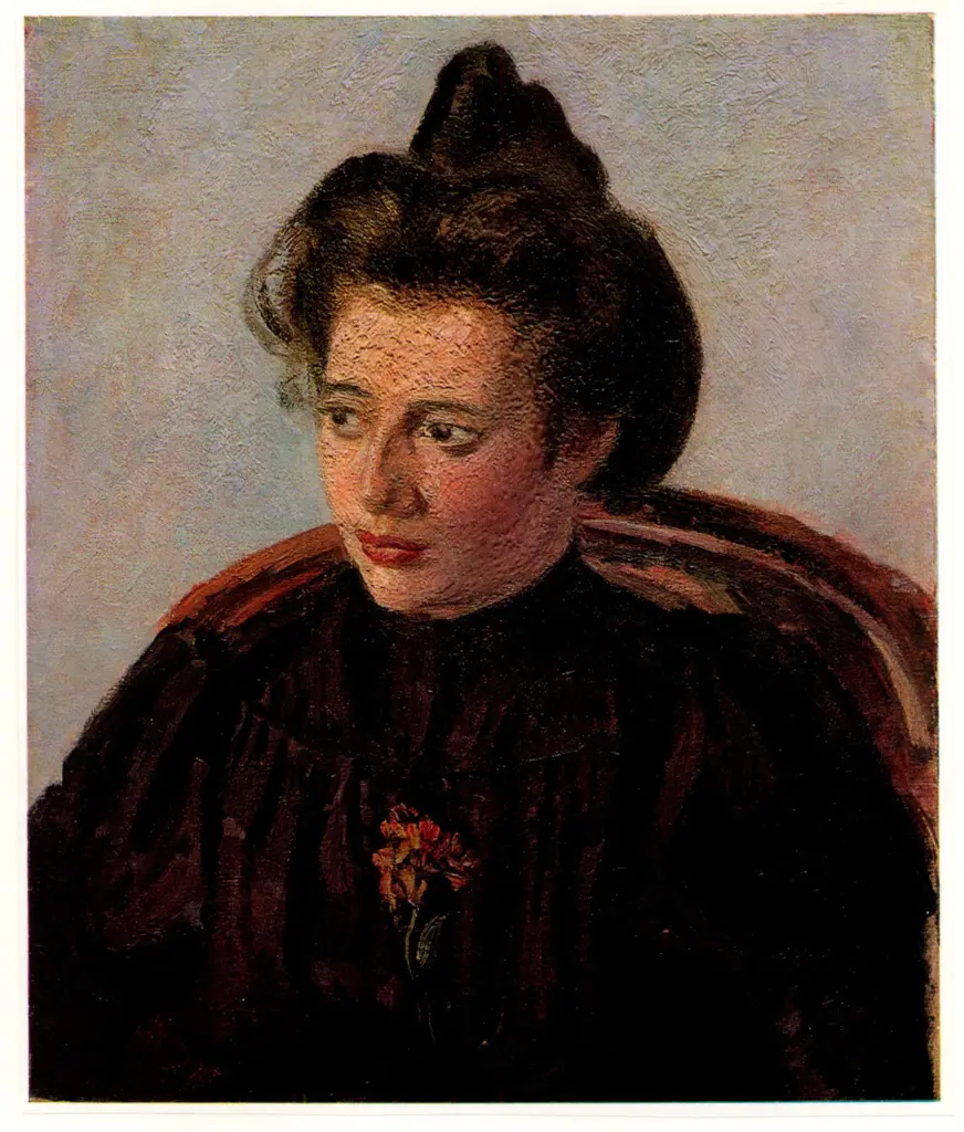 Anonimo , Pissarro, Camille - sec. XIX - Portrait de jeaune , fronte