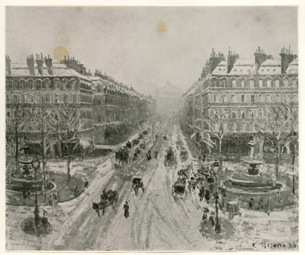 Durand-Ruel , Pissarro, Camille - sec. XIX - Die Avenue de l'Op&eacute;ra in Paris , fronte