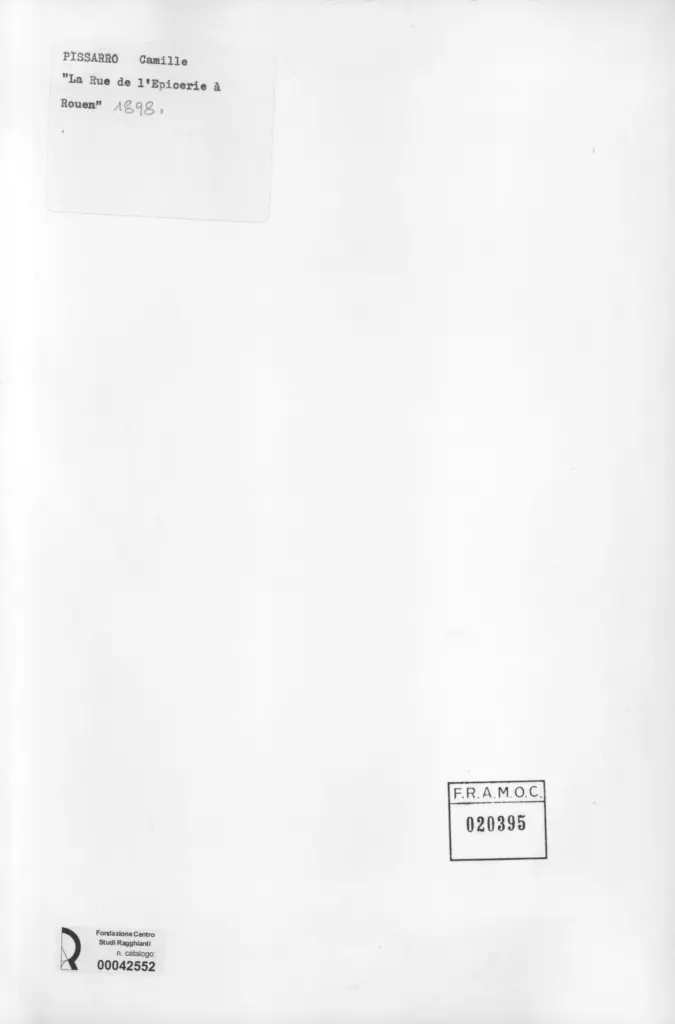 Anonimo , Pissarro, Camille - sec. XIX - La Rue de l'Epicerie &agrave; Rouen , retro