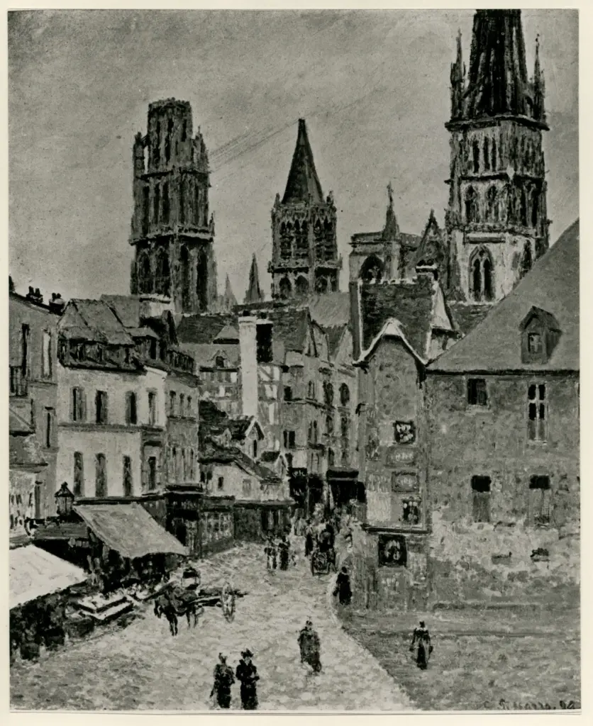 Anonimo , Pissarro, Camille - sec. XIX - La Rue de l'Epicerie &agrave; Rouen , fronte