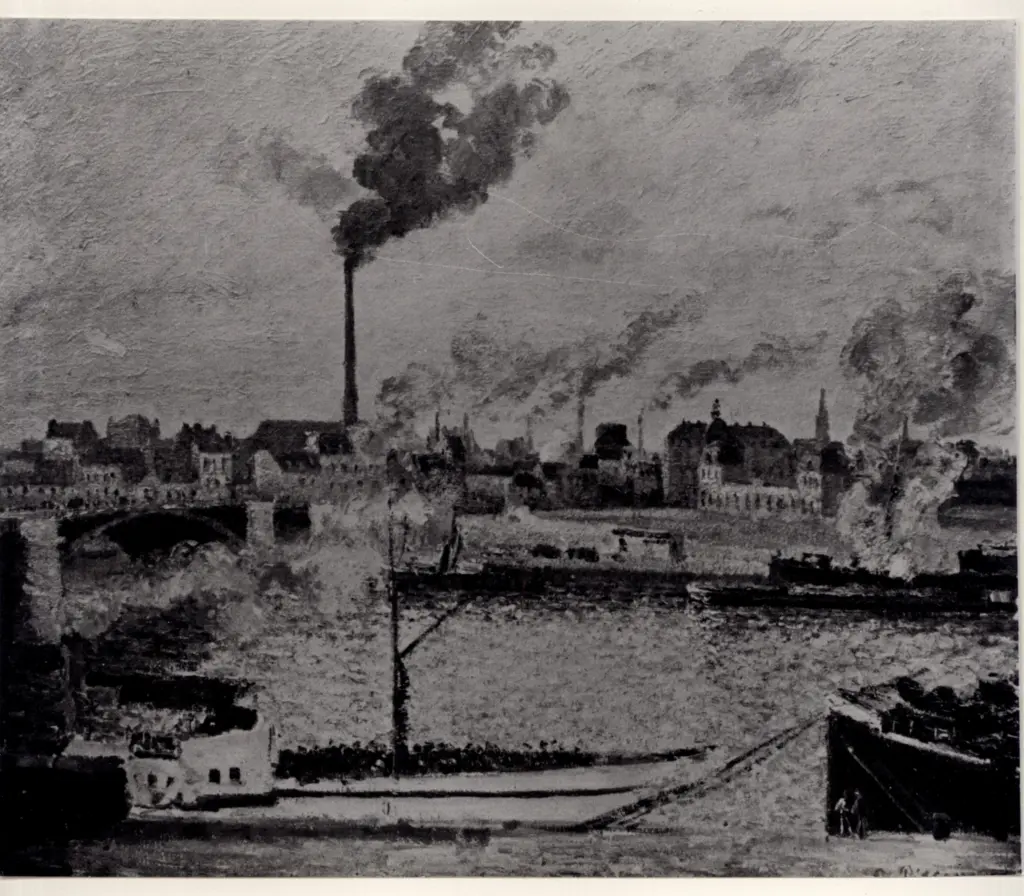 Anonimo , Pissarro, Camille - sec. XIX - Rouen. Saint Sever. Cinq heures du matin , fronte