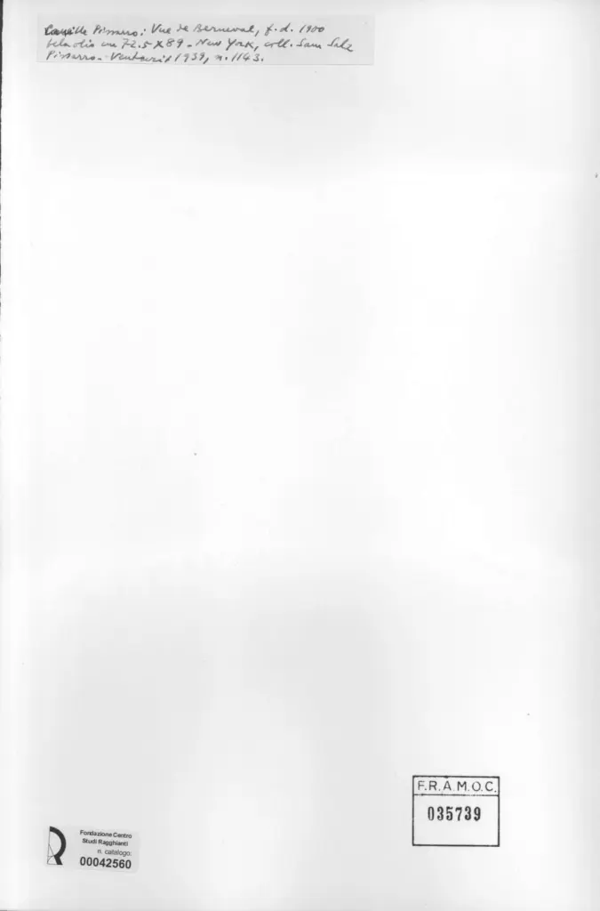 Anonimo , Pissarro, Camille - sec. XX - Vue de Berneval , retro