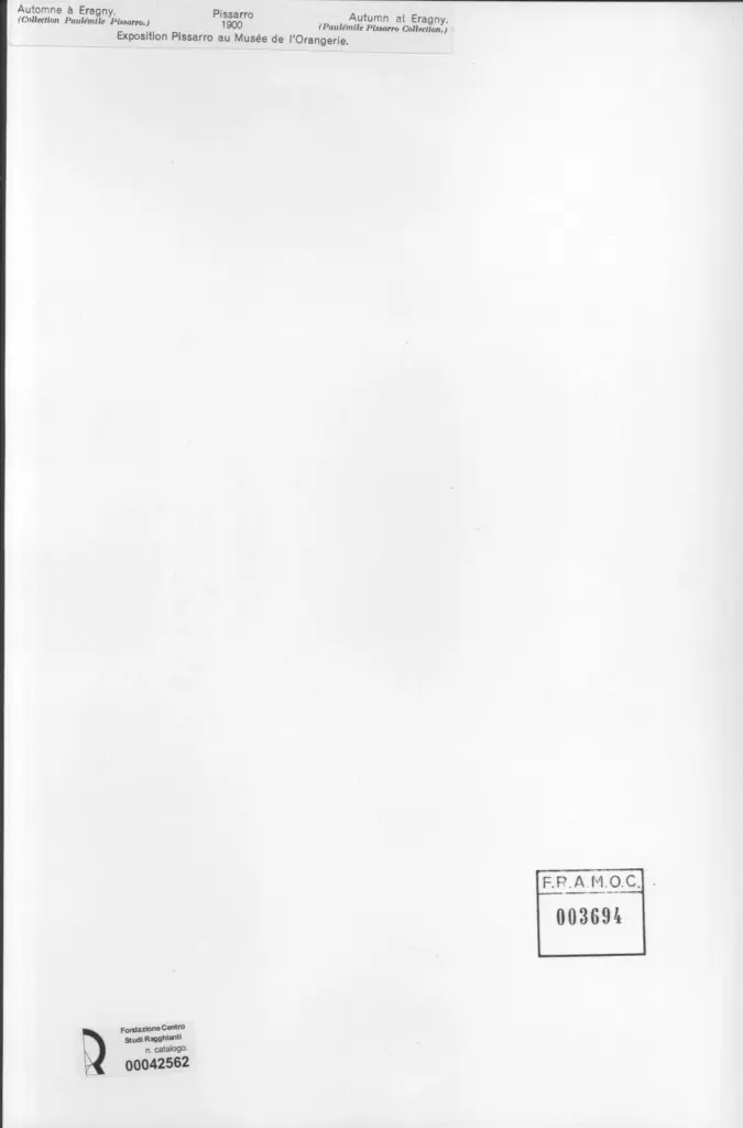 Anonimo , Pissarro, Camille - sec. XX - Automne &agrave; Eragny , retro