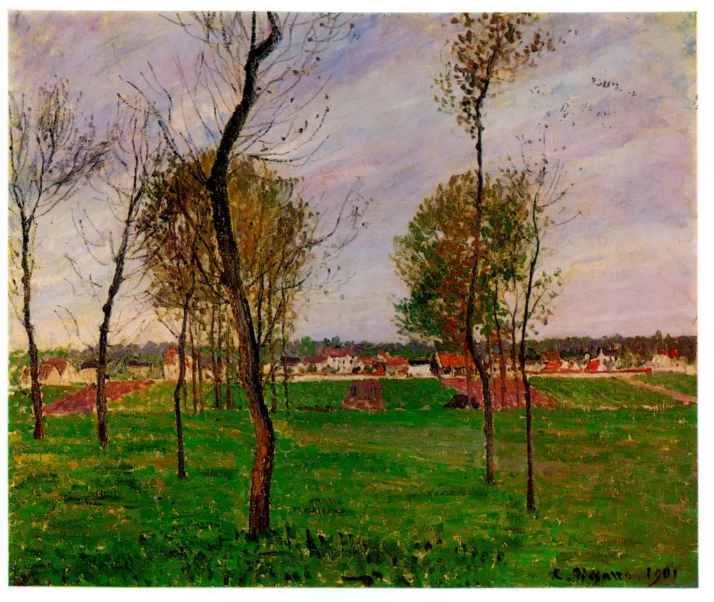 Anonimo , Pissarro, Camille - sec. XX - La Prairie de Moret , fronte