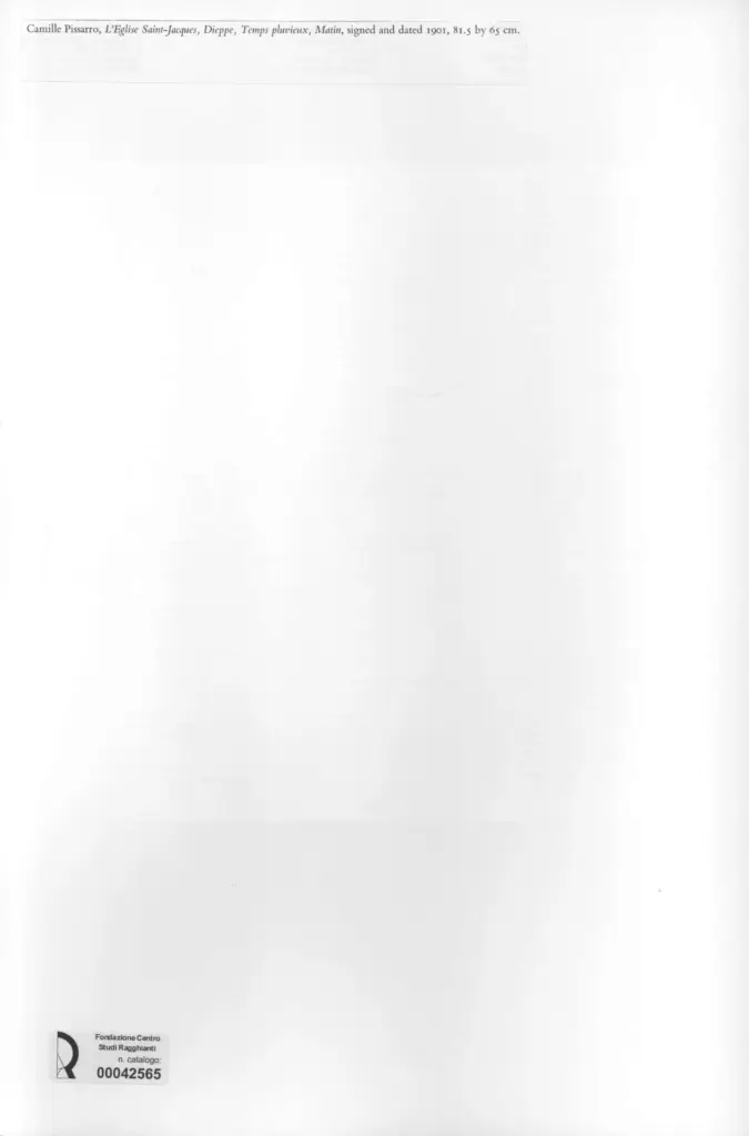 Anonimo , Pissarro, Camille - sec. XX - L'Eglise Saint-Jacques, Dieppe, Temps pluvieux, Matin , retro