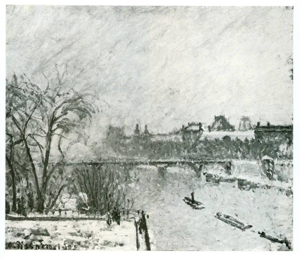 Anonimo , Pissarro, Camille - sec. XX - Le Seine prise du Pont-Neuf (Hiver) , fronte