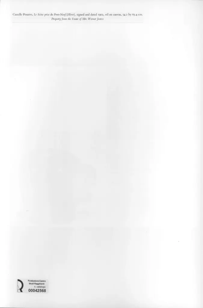 Anonimo , Pissarro, Camille - sec. XX - Le Seine prise du Pont-Neuf (Hiver) , retro