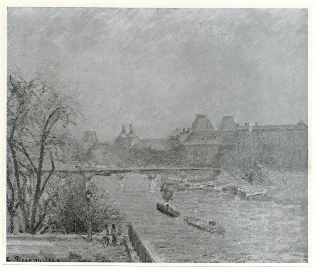 Anonimo , Pissarro, Camille - sec. XX - Le Louvre, Effet du matin , fronte