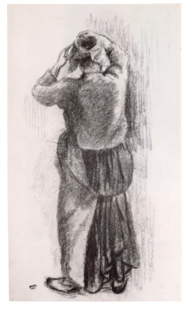 Anonimo , Pissarro, Camille - sec. XIX - Paysanne vue de dos , fronte