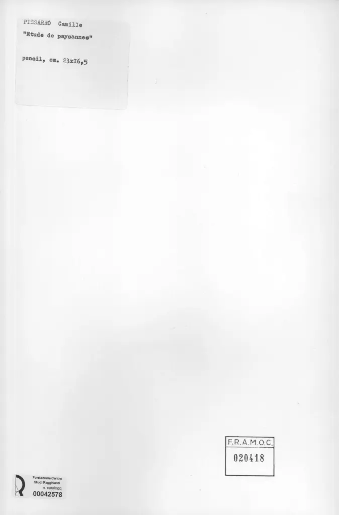 Anonimo , Pissarro, Camille - sec. XIX - &Eacute;tude de paysannes , retro