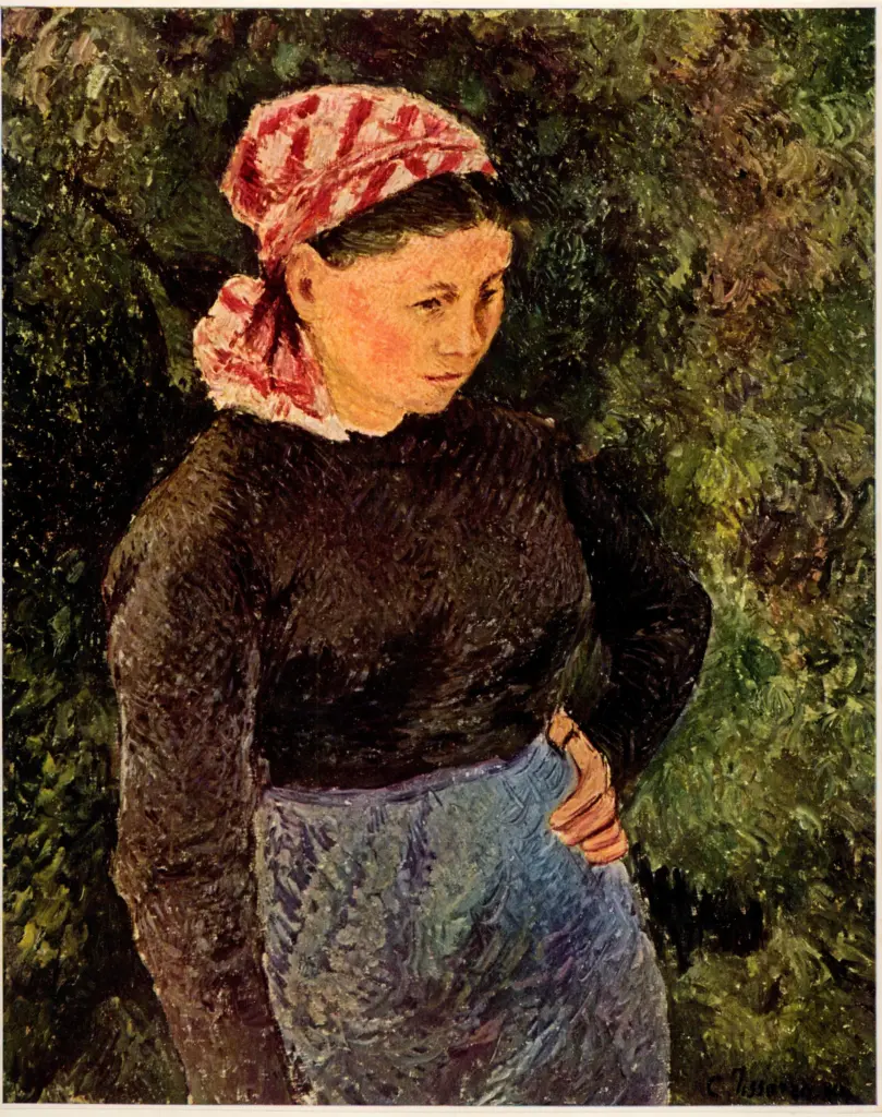 Anonimo , Pissarro, Camille - sec. XIX - Donna con grembiule e fazzoletto in testa